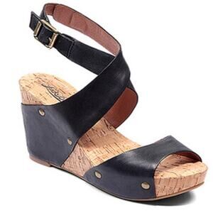 Lucky Brand Moran Wedge Sandals Cosmo Black